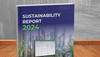 Sustainability report on desk